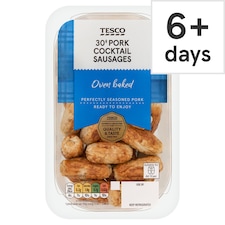 Tesco 30 Pork Cocktail Sausages 240g