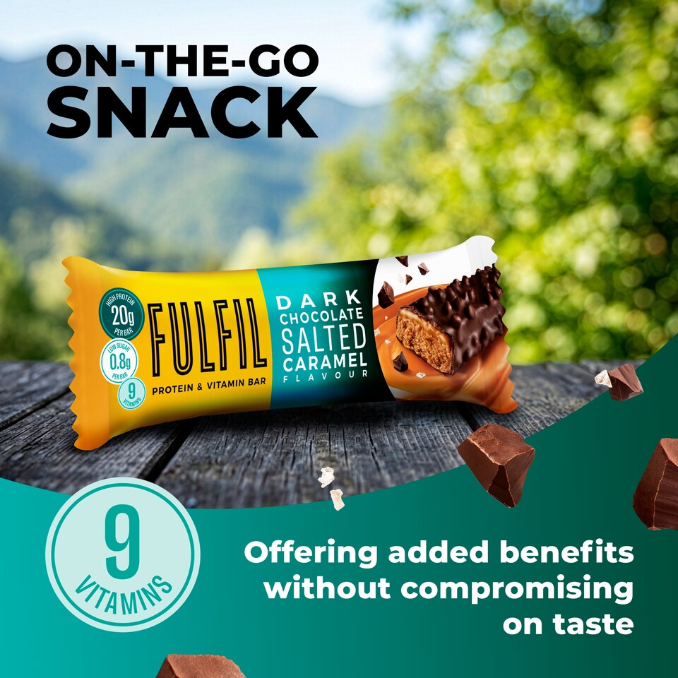 image 1 of Fulfil Dark Chocolate Salted Caramel Vitamin And Prtn Bar 55G
