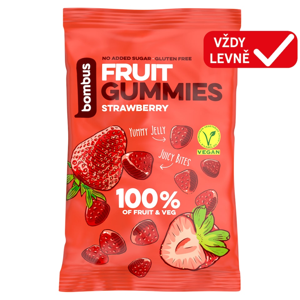 bombus Fruit Energy Ovocné kousky jahoda 35g