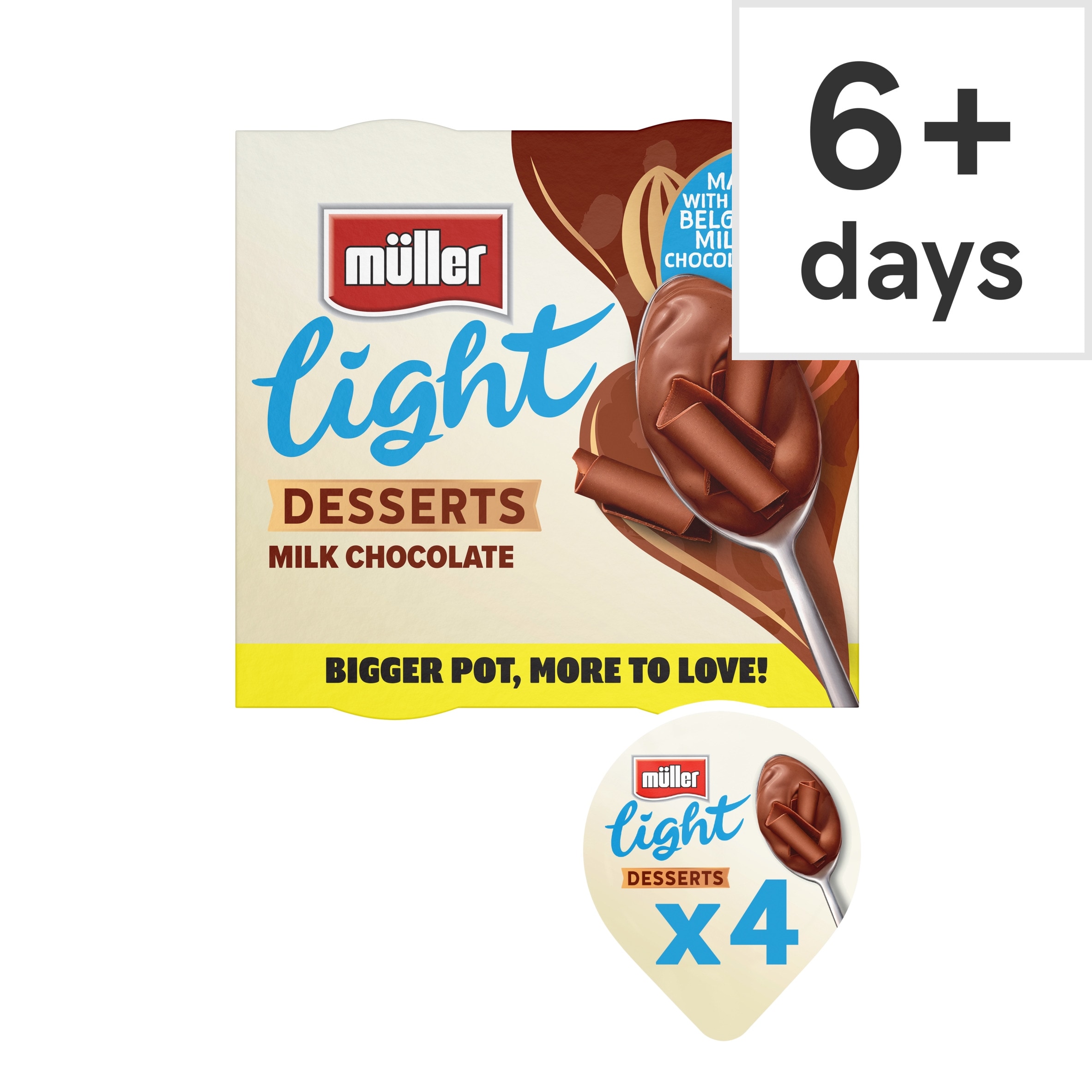 Muller Light Dessert Milk Chocolate 4x90g