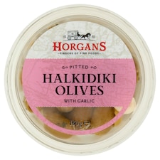 Horgans Hldiki Greek Green Olives With Garlic 150G
