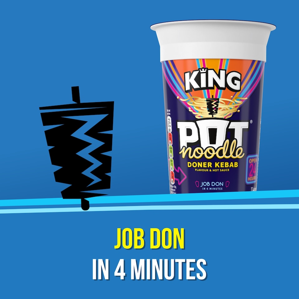 image 1 of Pot Noodle Doner Kebab Instant Noodles King Pot 114g