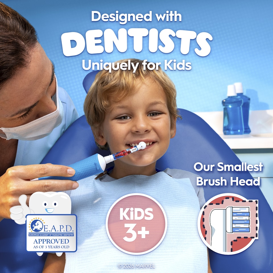 image 1 of Oral-B Pro Kids 3+ Electric Toothbrush - Spider-Man