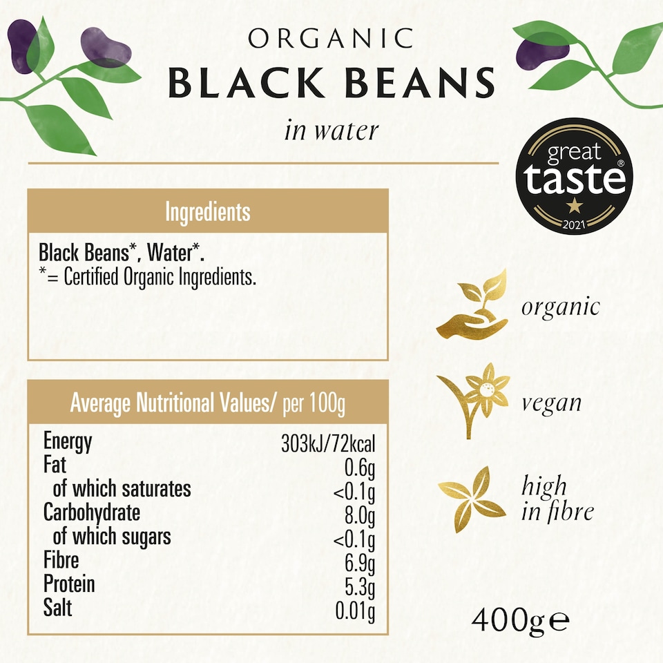 image 1 of Biona Organic Black Beans 400G