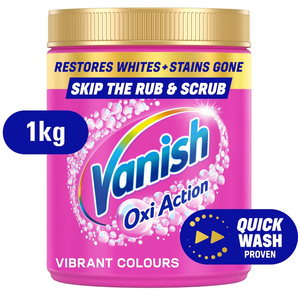 image 1 of Vanish Gold Oxi Action Laundry Stain Remover Powder Colours 1kg