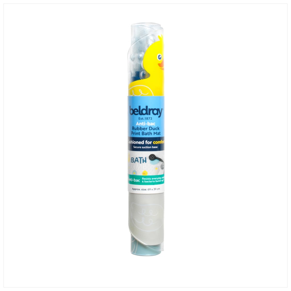 image 1 of Beldray Anti-Bac Rubber Duck Print Bath Mat