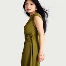 F&F Ruched Maxi Dress in Olive