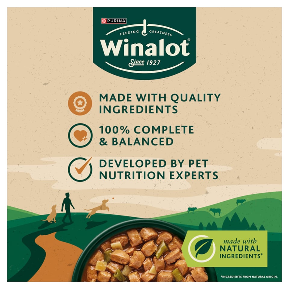 image 1 of WINALOT Sunday Dinner Mixed in Gravy Wet Dog Food 40x100g