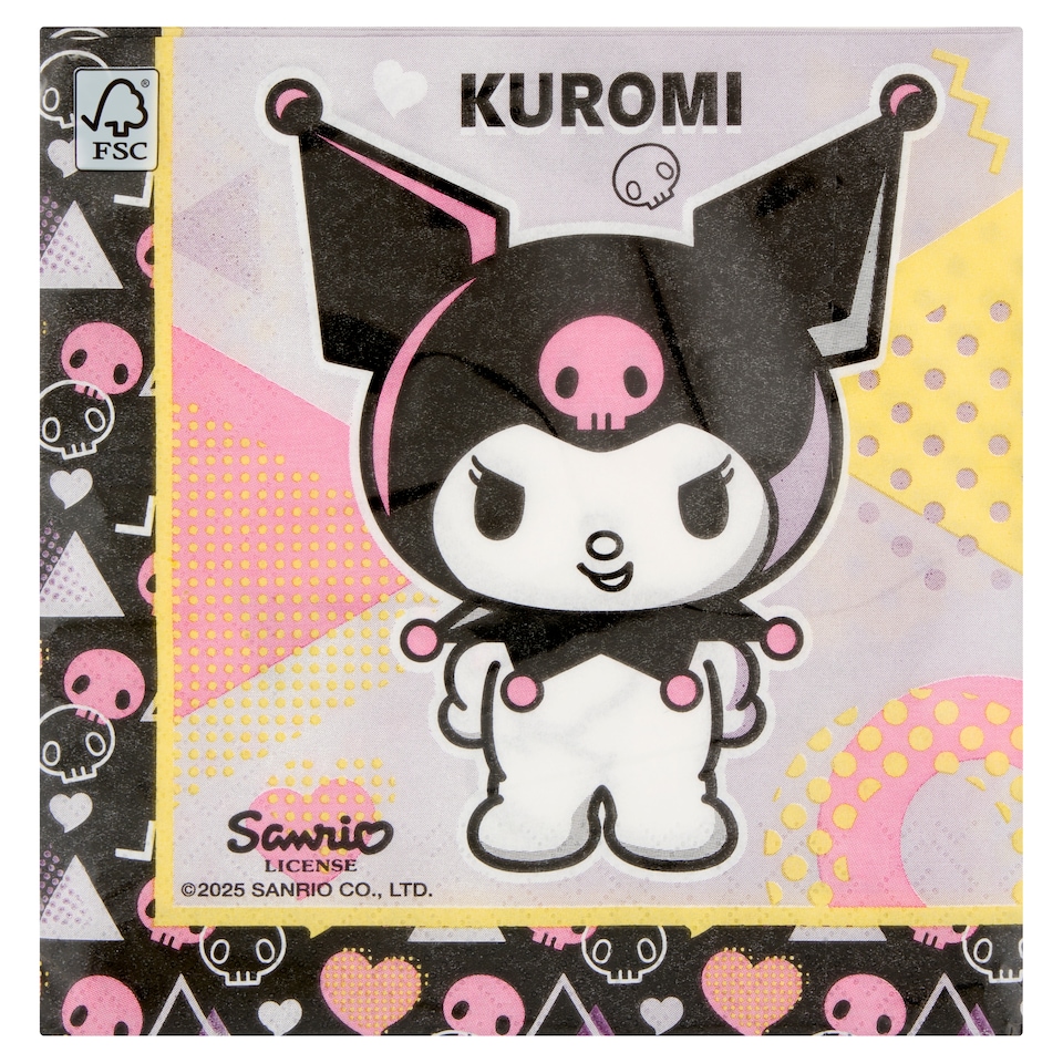 Decorata Party Kuromi Napkin 33 cm x 33 cm 3 Ply 20 pcs