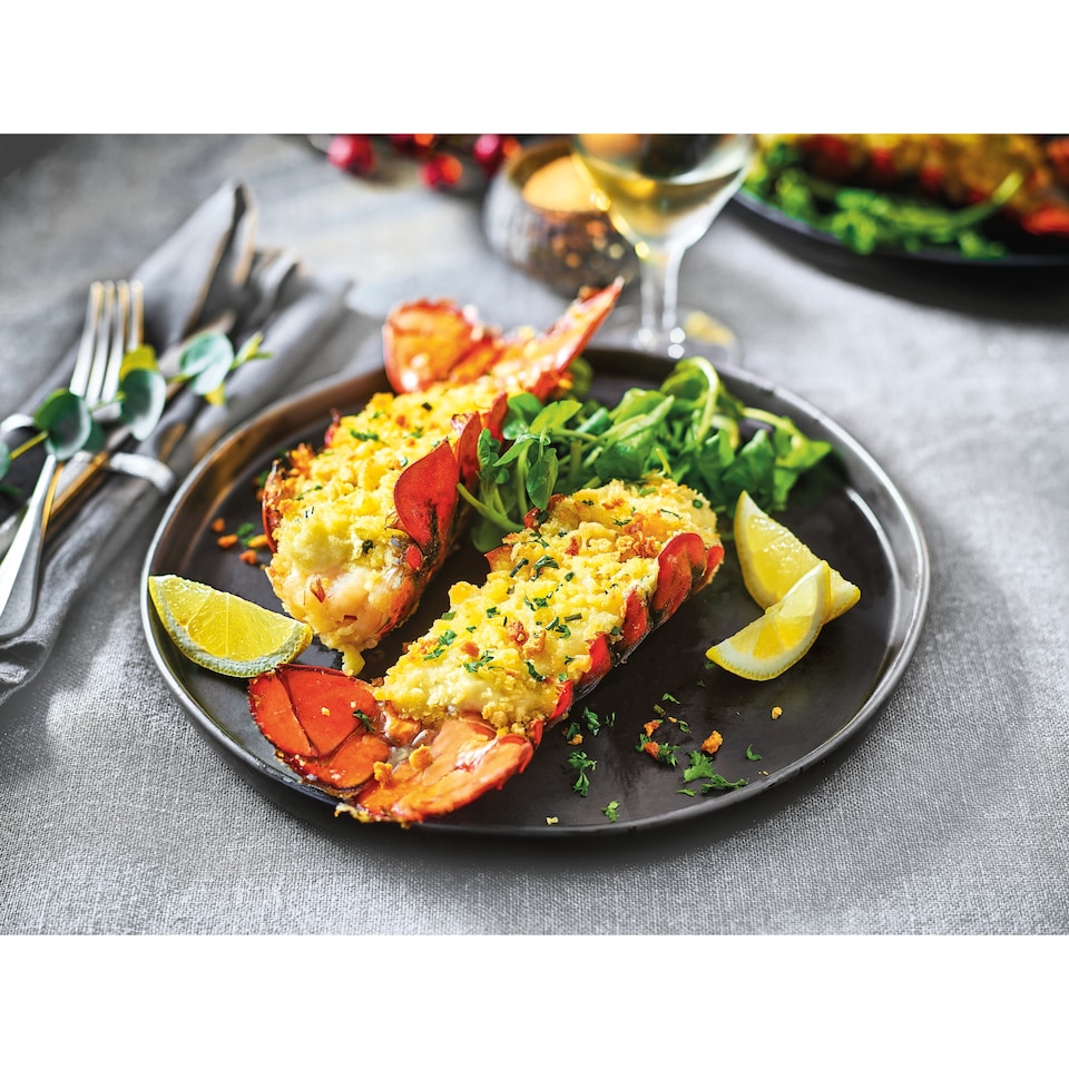 image 1 of 12. Tesco Finest Two Wild Lobster Thermidor Tails 280g (Serves 2)