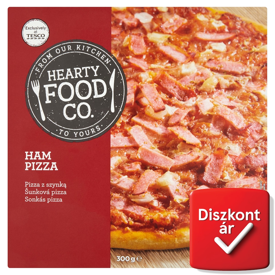 Hearty Food Co. gyorsfagyasztott sonkás pizza 300 g