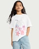 image 1 of K-Pop Demon Hunters Pure Cotton Keyring Charm Print T-Shirt in White