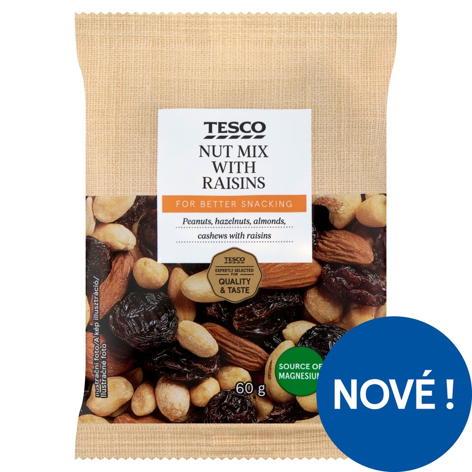 Tesco Nut Mix with Raisins 60g