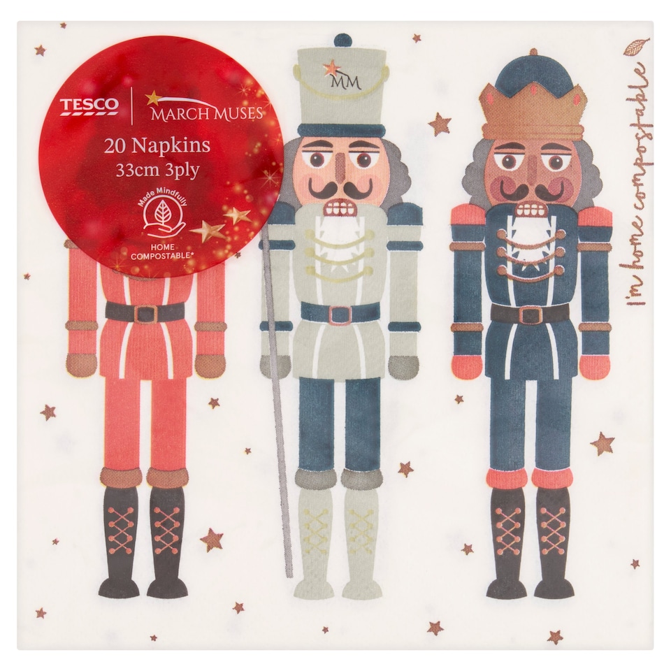 Tesco March Muses Napkin 3Ply 20 Pack Tesco Groceries