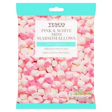 Tesco Pink & White Mini Marshmallows 100G