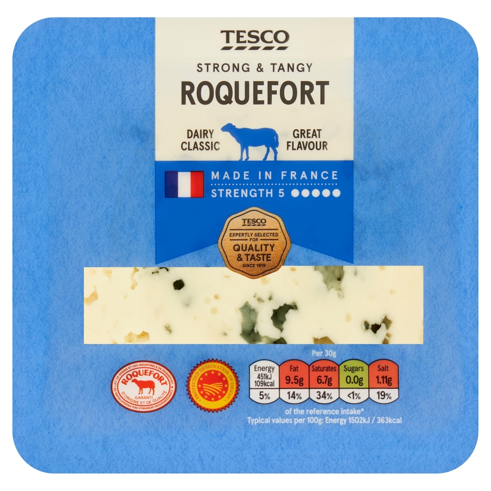 Tesco Roquefort Cheese 100 G