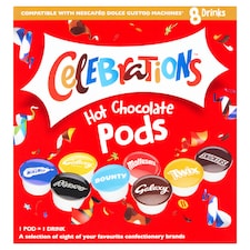 Celebrations Hot Chocolate Pods 8 Pack 122G