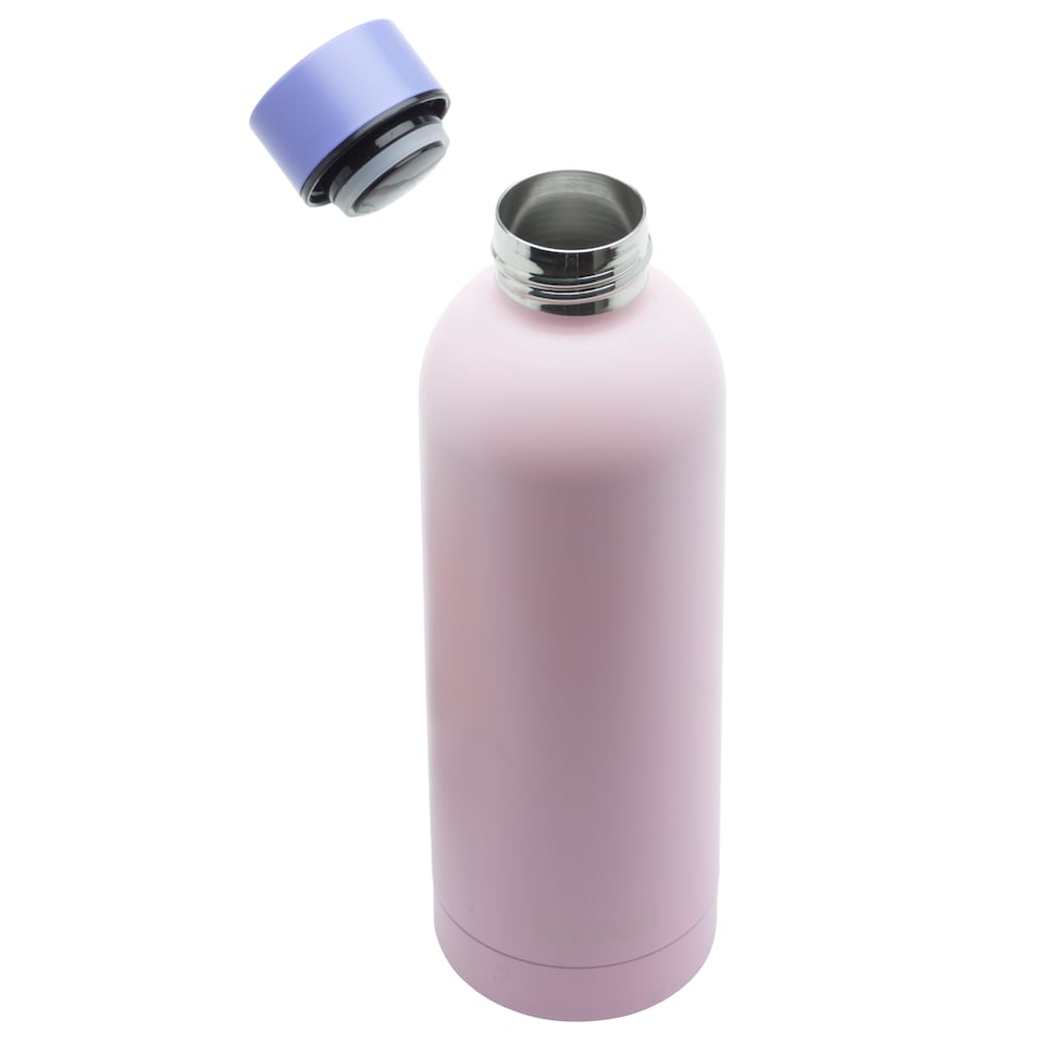 image 1 of Smash Stream Pink and Blue Metal Water Bottle 500ml