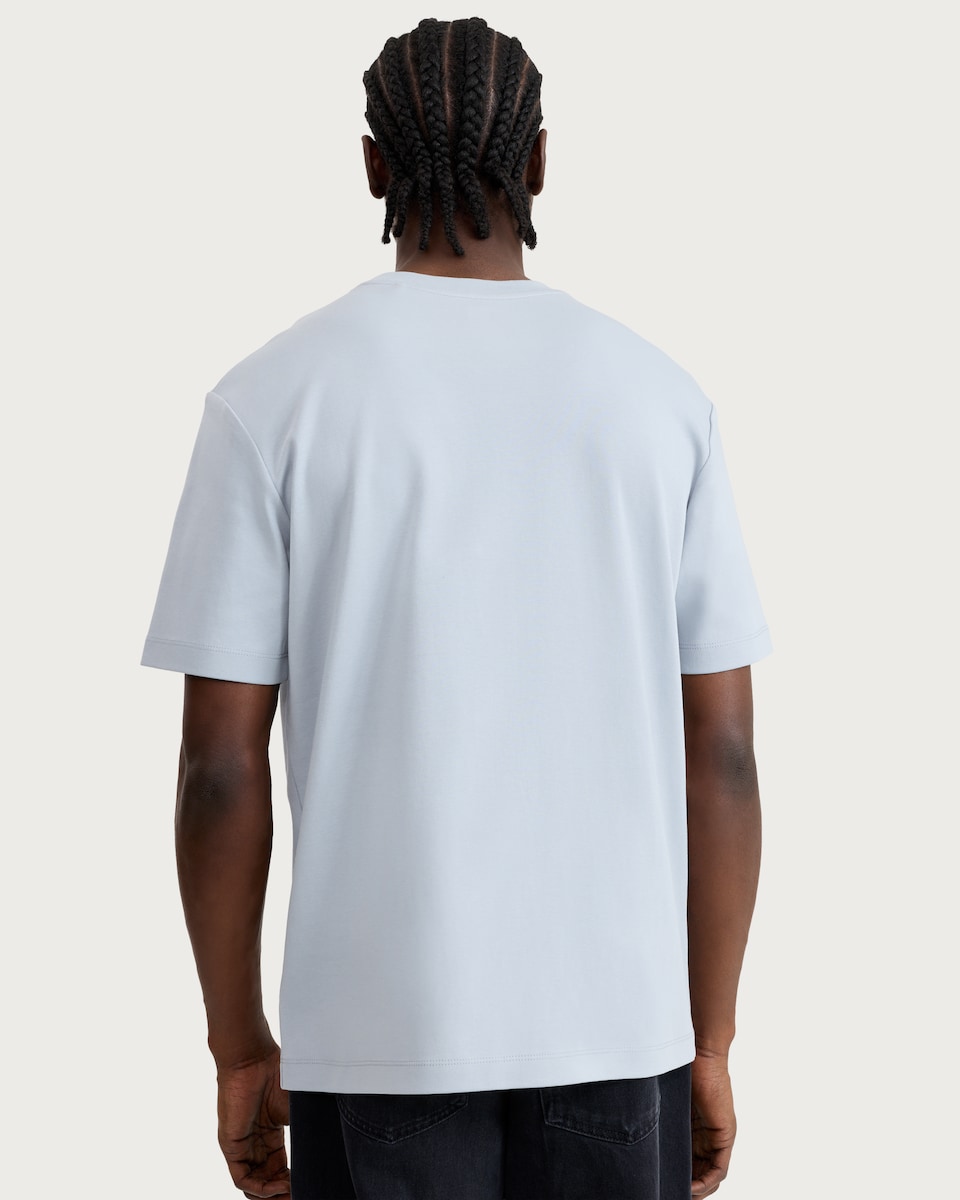 image 1 of F&F Pure Cotton Short Sleeved Relaxed Fit T-Shirt in Blue