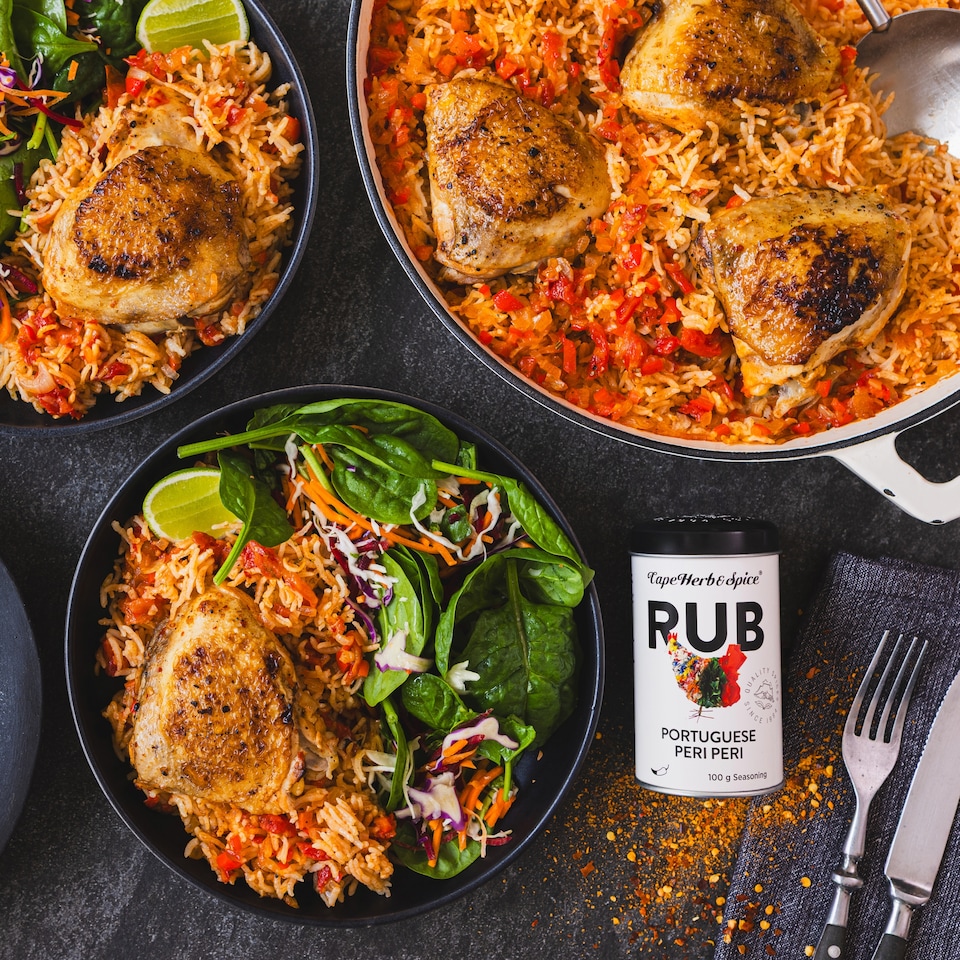 image 1 of Cape Herb & Spice Portuguese Peri Peri Seasoning Rub 100g