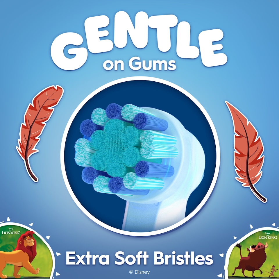 image 1 of Oral-B Pro Kids 3+ Lion King Electric Toothbrush Replacement Heads 4 Pack