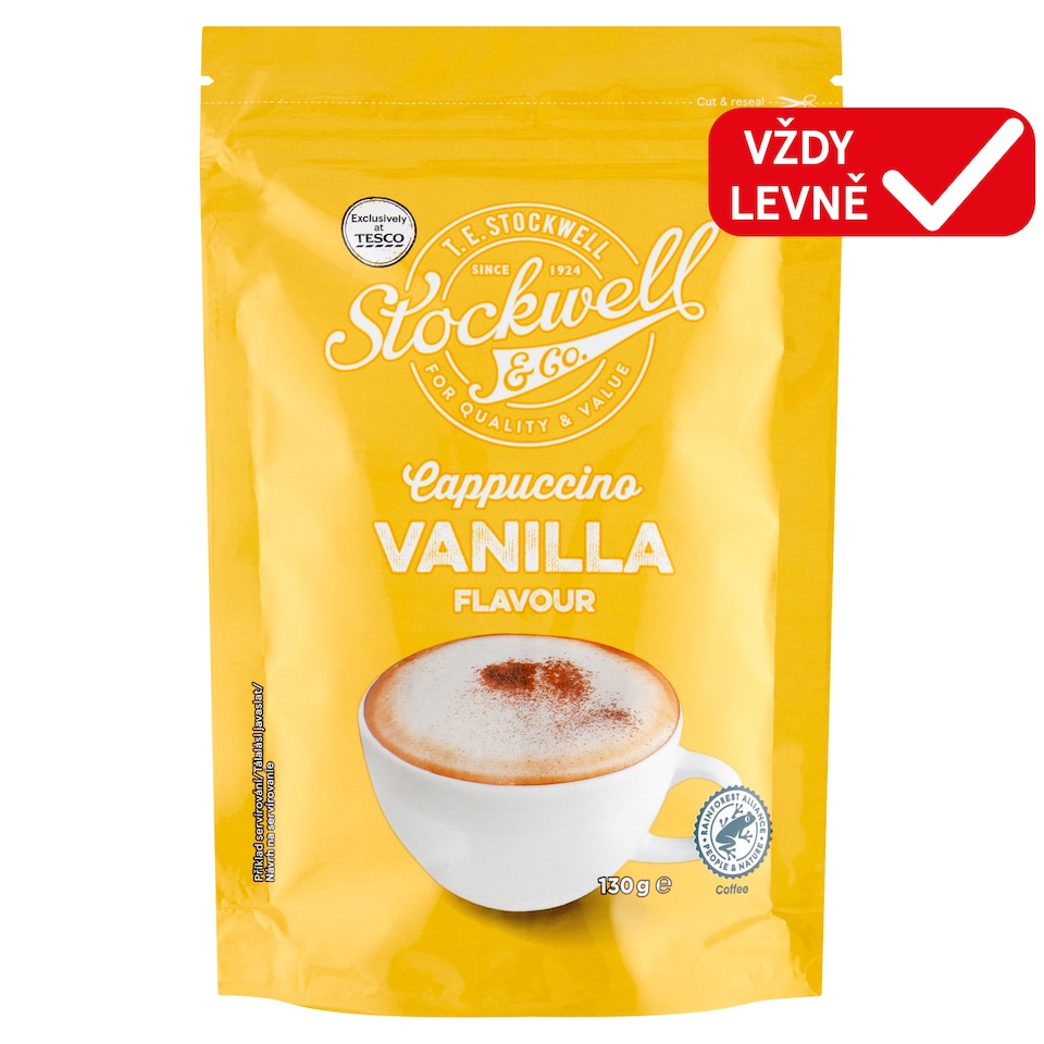 Stockwell & Co. Cappuccino Instant Drink with Vanilla Flavour 130g