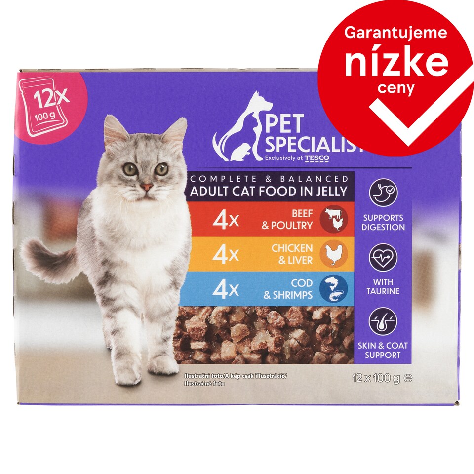 Pet Specialist Kompletné krmivo pre dospelé mačky v želé 12 x 100 g (100 g)