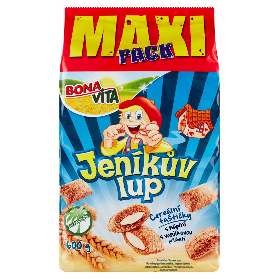 Bona Vita Jeníkův Lup Cereálne vankúšiky s náplňou s vanilkovou príchuťou 600 g