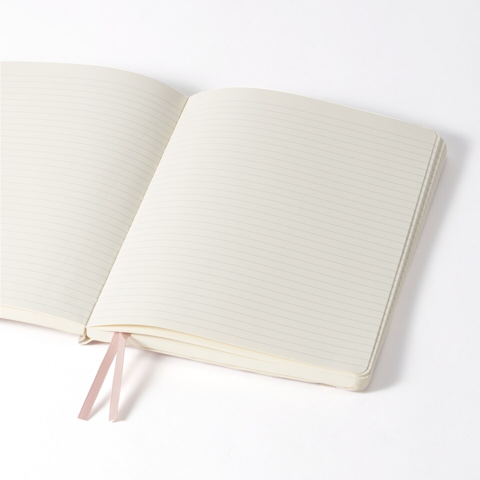 image 1 of Paperchase Agenzio Medium Oatmeal Ruled Notebook