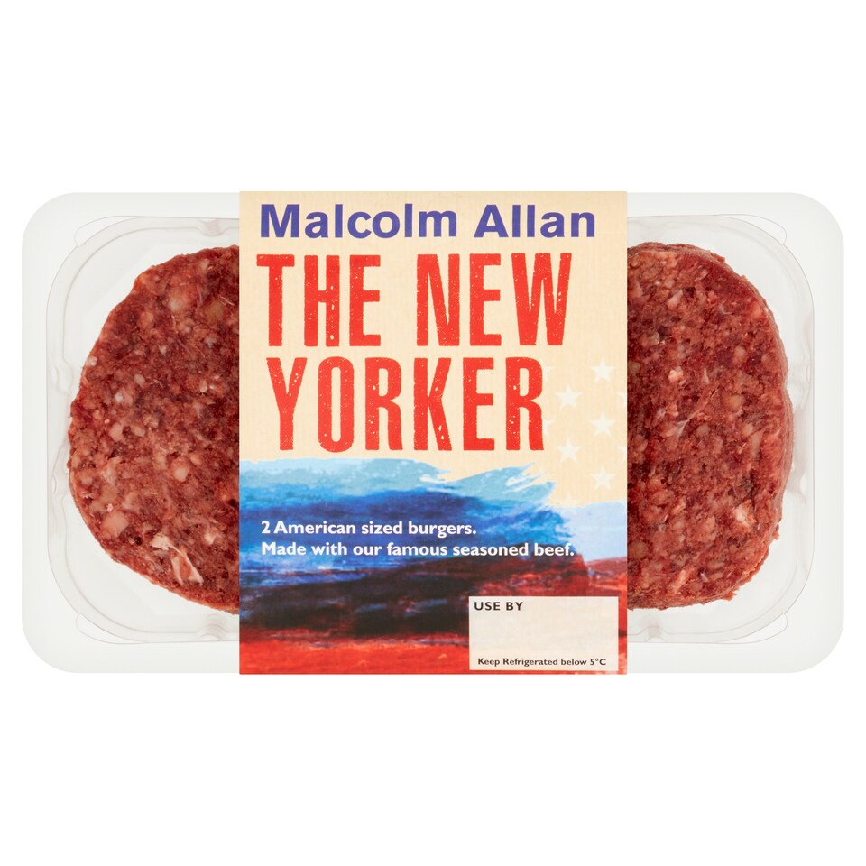 Malcolm Allan The New Yorker 2 Beef Burgers 350G