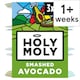 image 1 of Holy Moly Smashed Avocado 3 x 57g 