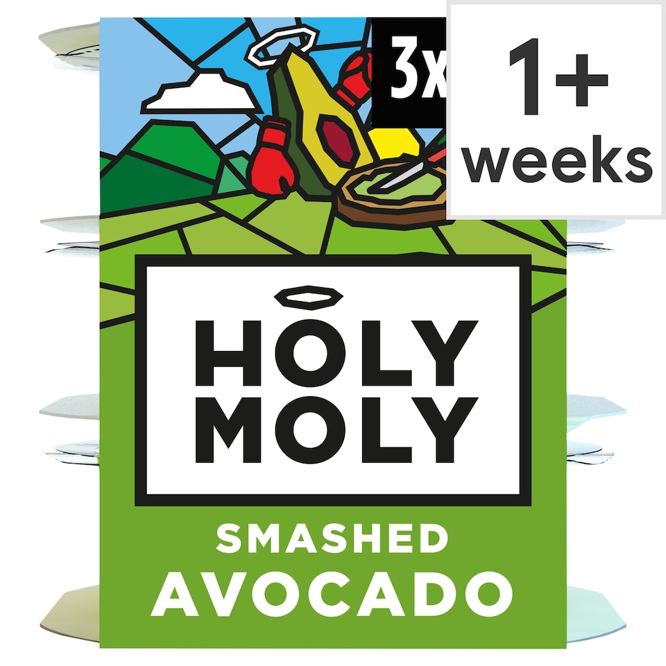 image 1 of Holy Moly Smashed Avocado 3 x 57g 