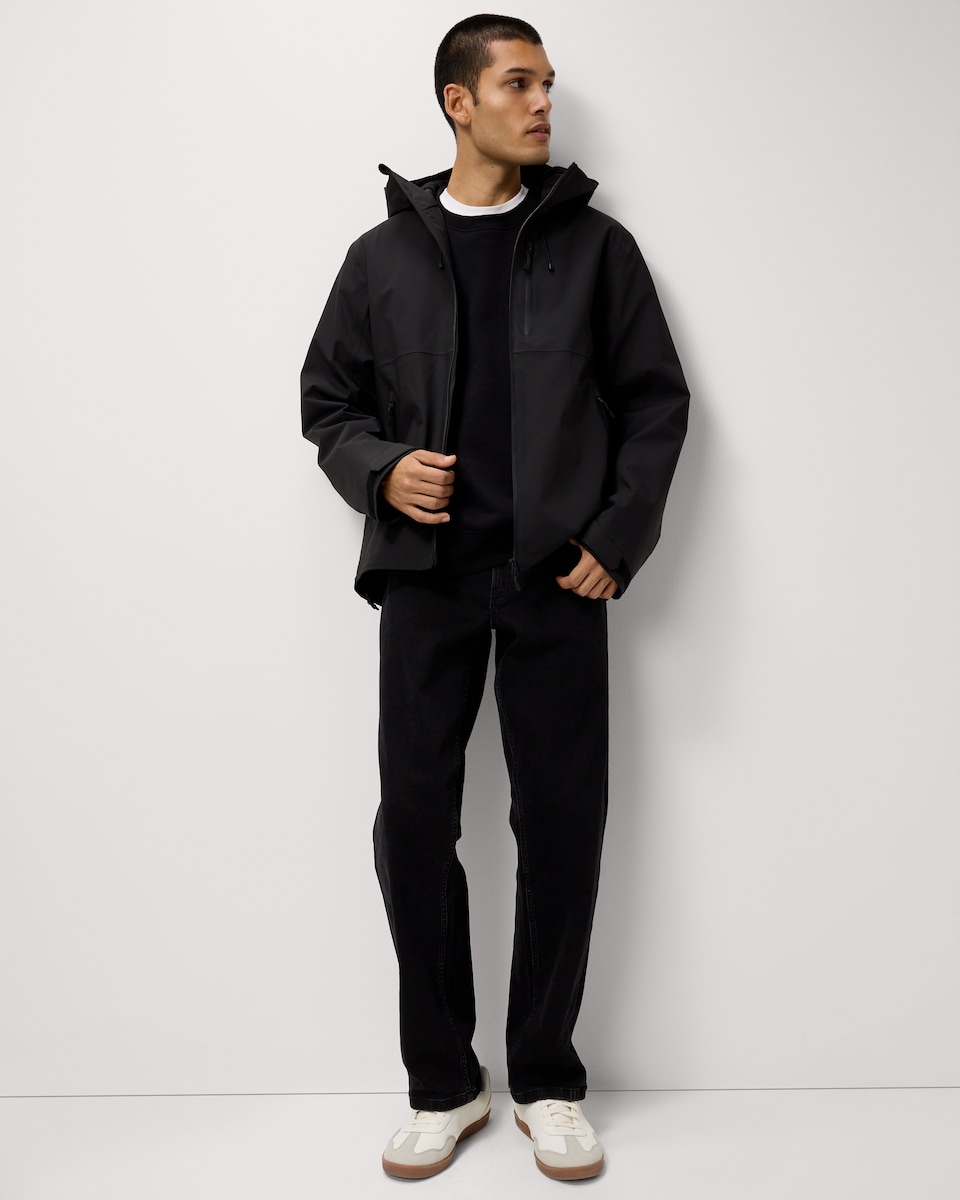 image 1 of F&F Fleece Lined Waterproof Jacket in Black