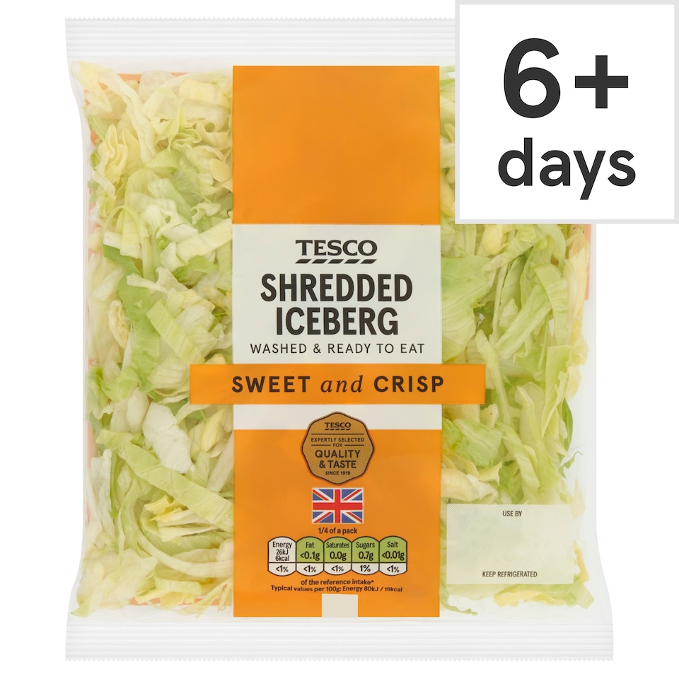 image 1 of Tesco Shredded Iceberg 130G