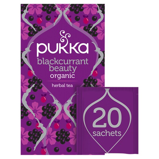 Pukka Herbs Blackcurrant Beauty Tea Bags 20S 38G Tesco Groceries