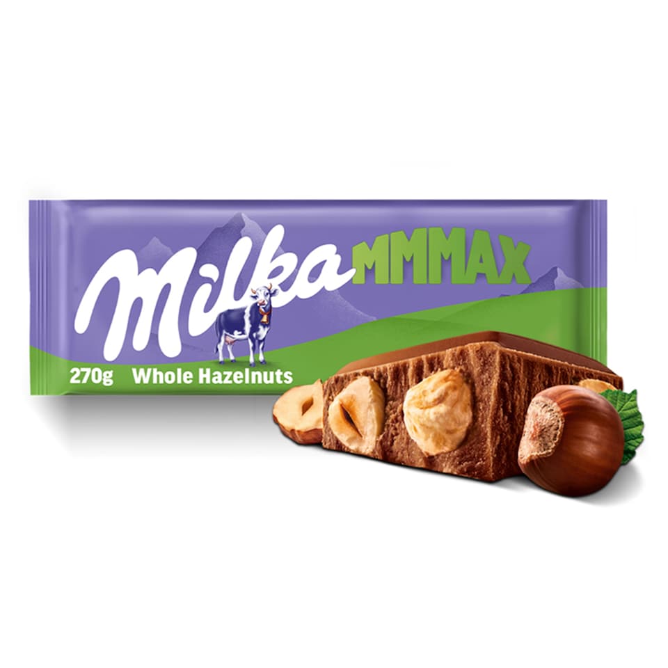 Milka Whole Nut Milk Chocolate Bar 270G