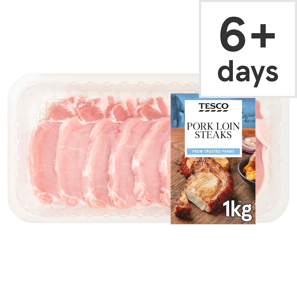 Tesco Pork Loin Steaks 1kg
