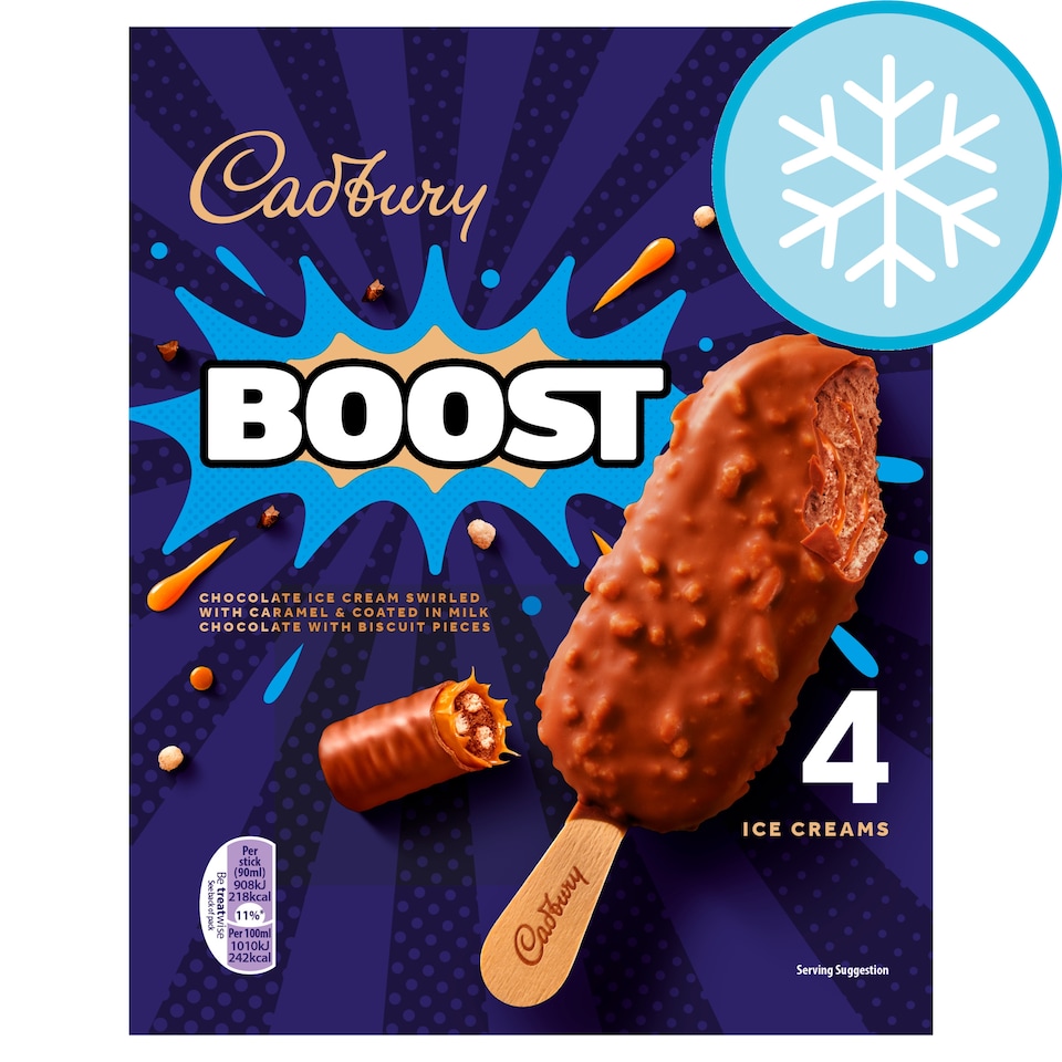 Cadbury Boost Ice Cream Sticks 4X90ml