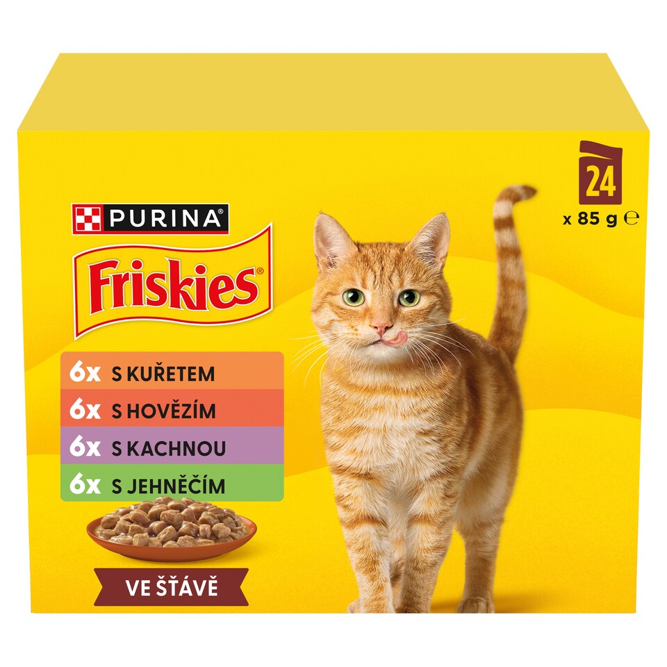 obrázok 1 z Friskies kapsičky pre mačky kura, hovädzie, jahňacie, kačica v šťave 24 × 85 g