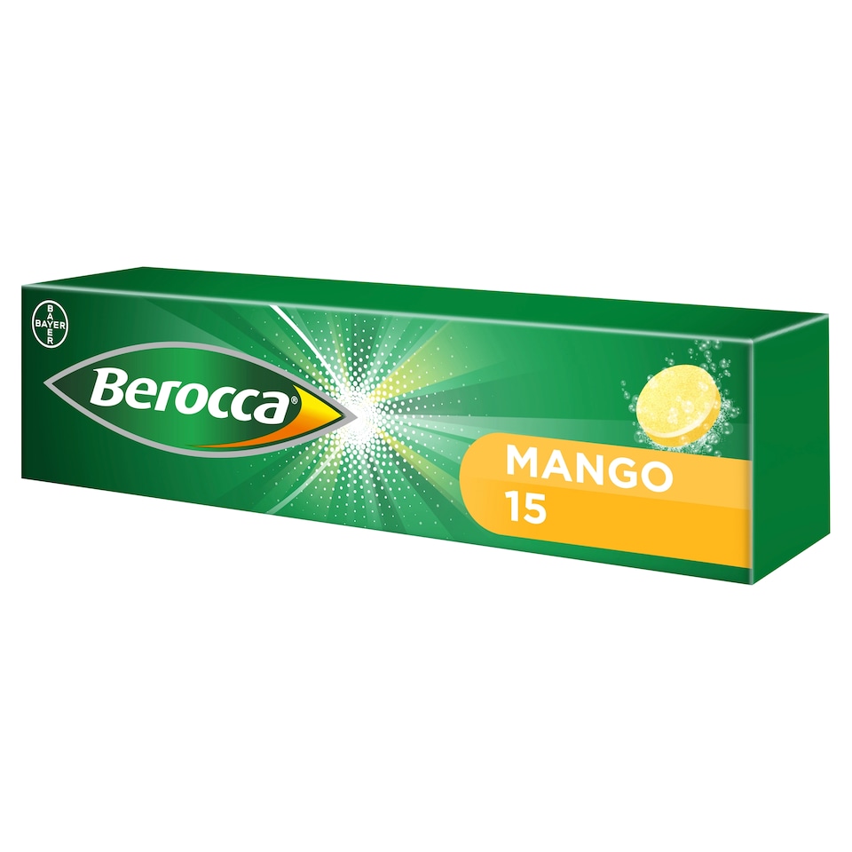 image 1 of Berocca Mango Effervescent Vitamin Energy Tablets 15s