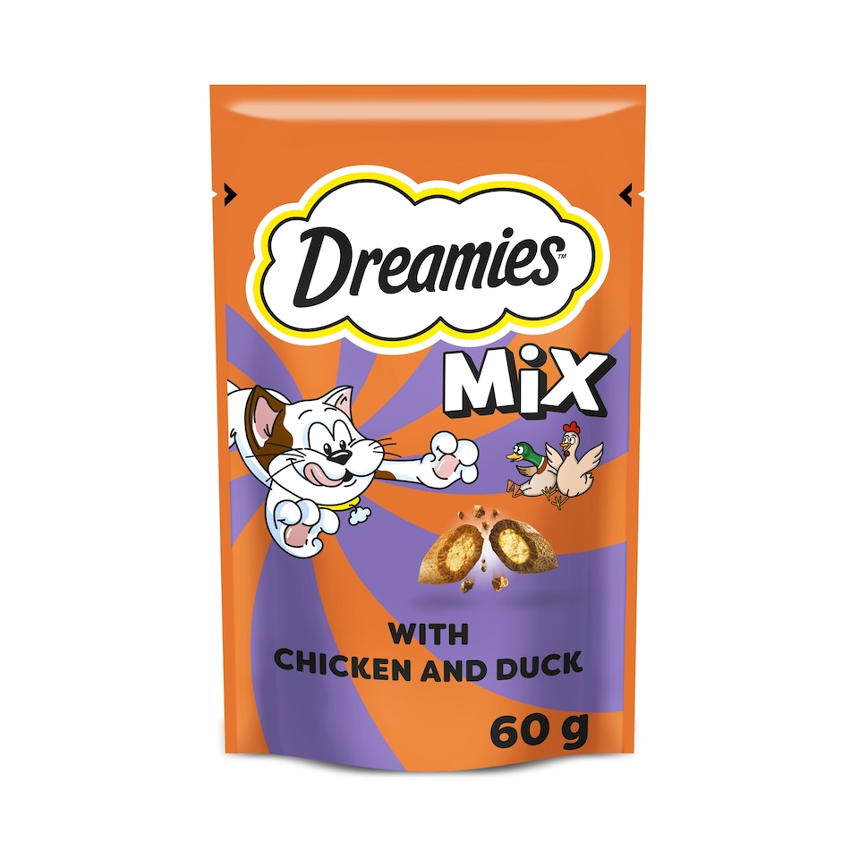 image 1 of Dreamies Mix Chicken & Duck 60G