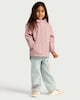 image 1 of F&F Girls Hooded Raincoat in Pink