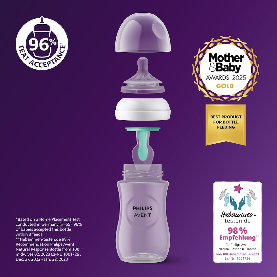 image 1 of Philips Avent Natural Response Bottle 1m+ AirFree Vent 260ml