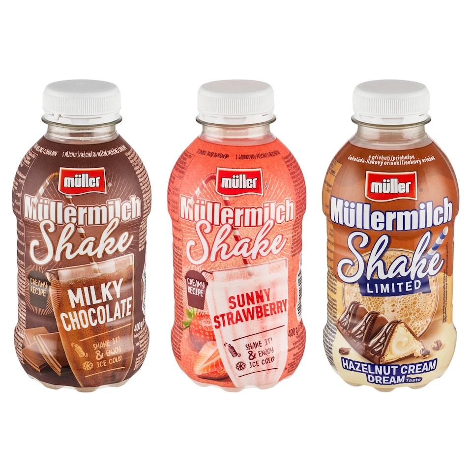 Obrázek 1 pro produkt Müller Müllermilch Shake mléčný nápoj 400g
