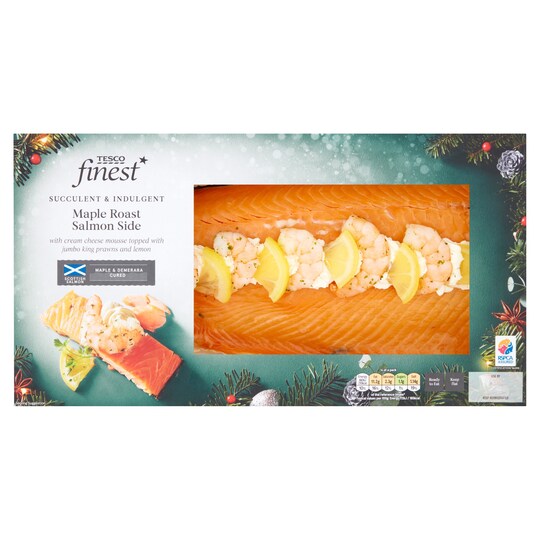Tesco Finest Maple Roast Dressed Salmon Side 688G Tesco Groceries