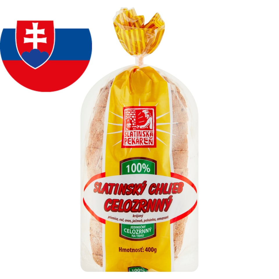 Slatinská Pekáreň Slatinský chlieb celozrnný krájaný 400 g