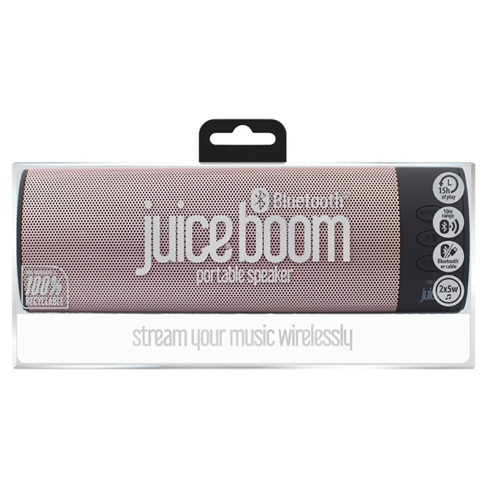 image 1 of Juice Boom Bluetooth Speaker Rose Gold
