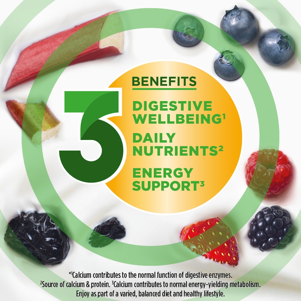 image 1 of Activia Rhubarb & Mixed Fruit Low Fat Gut Health Yoghurt Multipack 8x115g