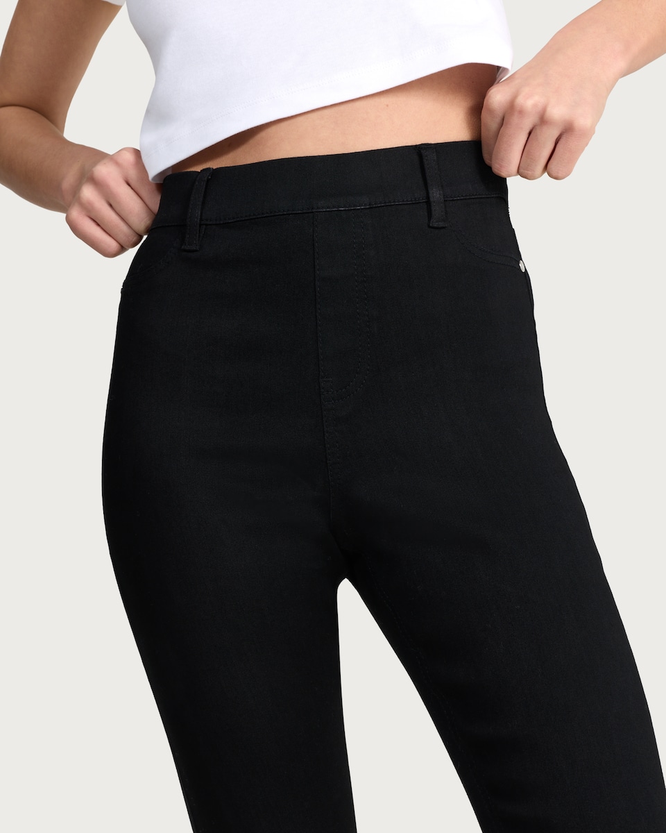 image 1 of F&F High Rise Skinny Fit Jeggings in Black