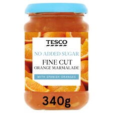 Tesco No Added Sugar Orange Marmalade 340G